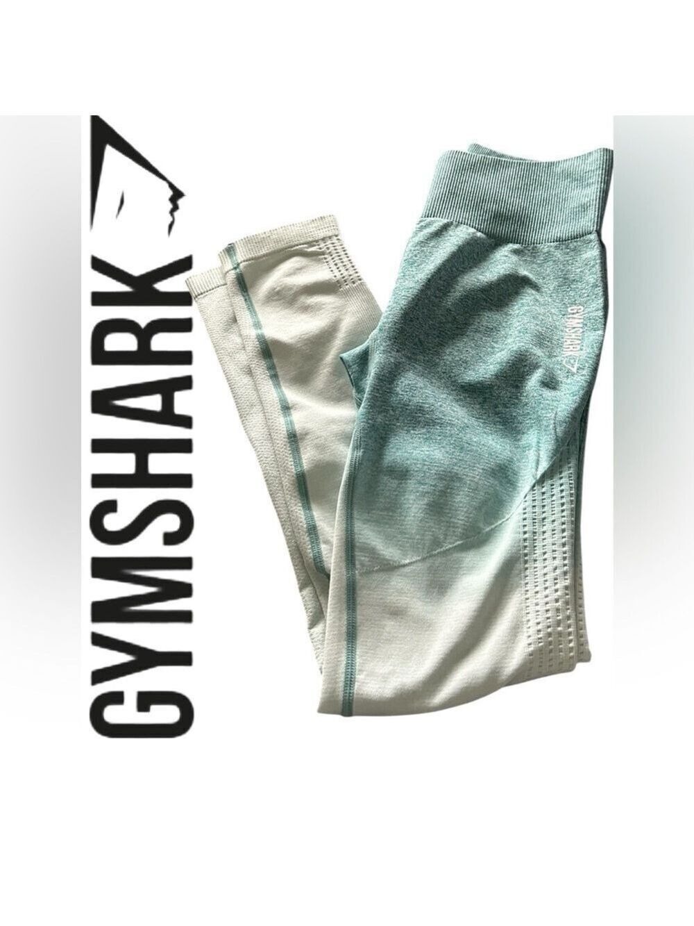 Gymshark Teal and White Gradient Leggings